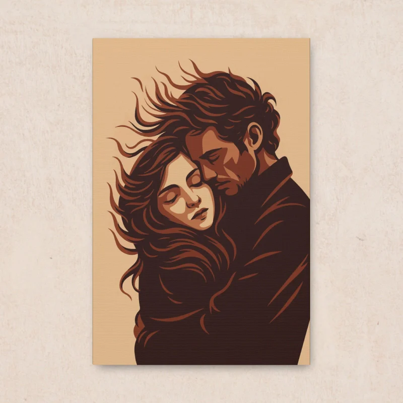 Vintage Couple Romantic Canvas Wall Art (1)