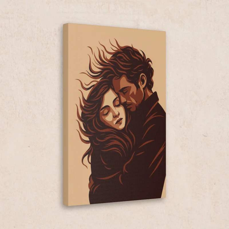 Vintage Couple Romantic Canvas Wall Art (2)