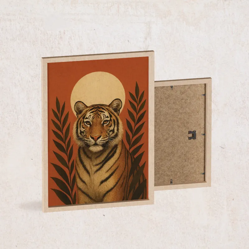 Tiger Poster with Wooden Frame (3)